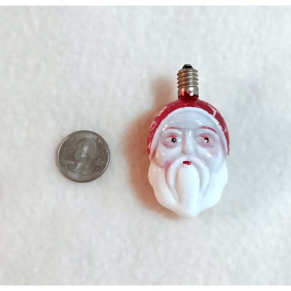 Antique Glass Santa Claus Christmas Light Bulb - UnTested Please Read - Picture 3 of 5